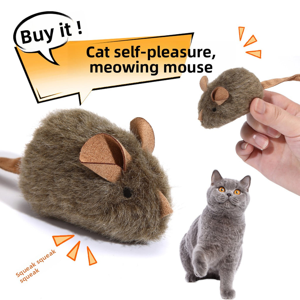 Smart Sensor Plush Squeaky Mouse Cat Toy